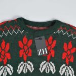 بافت وینتیج سبز طرح گل