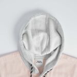 پیراهن جین کلاه دار Zara صورتی