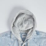 پیراهن جین کلاه دار Zara آبی روشن