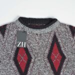 بافت وینتیج طوسی و زرشکی