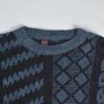 بافت وینتیج مشکی آبی نفتی