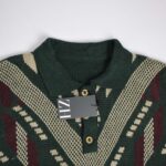 بافت وینتیج یشمی دکمه دار