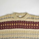 بافت وینتیج کرم زرشکی