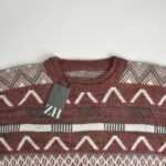 بافت وینتیج زرشکی و سفید