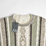 بافت وینتیج کرم قهوه ایی