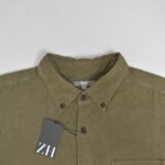 پیراهن کبریتی زیتونی