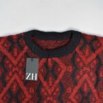 بافت وینتیج قرمز و مشکی