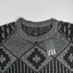 بافت وینتیج طوسی و مشکی