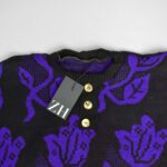 بافت کریسمسی مشکی و بنفش