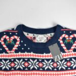 بافت کریسمسی سرمه ای آدم برفی