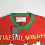 بافت کریسمسی قرمز طرح جوراب