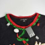 بافت کریسمسی مشکی طرح بابانوئل