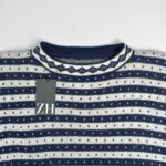 بافت وینتیج سرمه ای و سفید