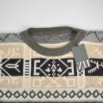 بافت وینتیج کرم و مشکی