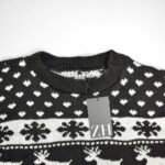 بافت کریسمسی مشکی و سفید