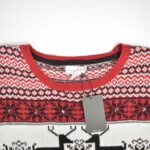 بافت کریسمسی زرشکی و سفید