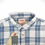 پیراهن پشمی چهارخانه سفید Levis