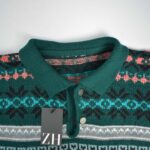 بافت وینتیج سبز دکمه دار