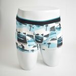 شورت آبی طرح ساحل