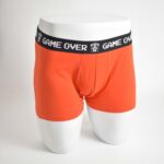 شورت نارنجی کمر مشکی