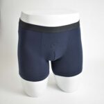 شورت سرمه ای کمر مشکی