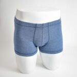 شورت آبی خط ریز دوخت رنگی H&M