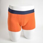 شورت نارنجی طرح ریز کمر سرمه ای Kappahi