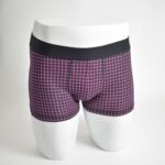 شورت مشکی و بنفش طرح مربع H&M