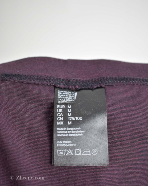 شورت عنابی خط ریز H&M