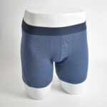 شورت ابی خط ریز کمر سرمه ای H&M