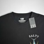 تیشرت نخی مشکی Saltycrew