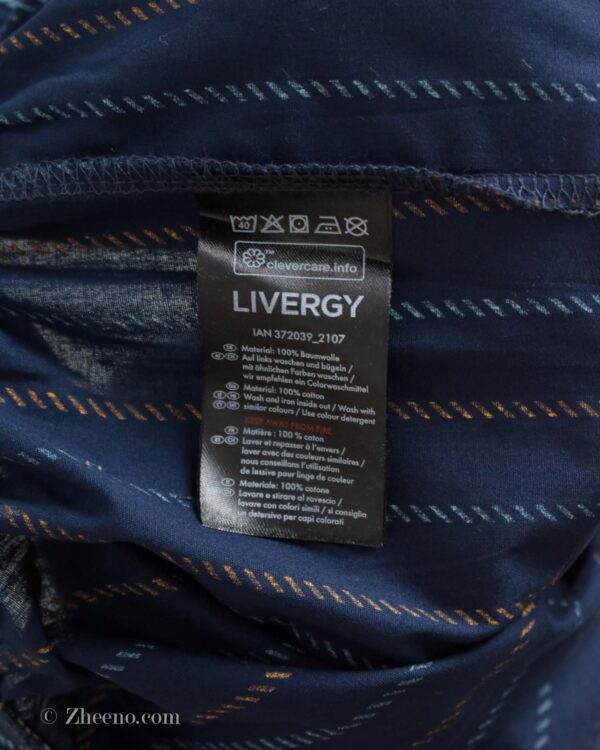 شلوارک راحتی مردانه راه راه Livergy