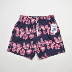 شلوارک مردانه سرمه ای طرح گل Trunks