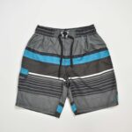 شلوارک مردانه راه راه طوسی Kami