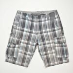 شلوارک مردانه طوسی شطرنجی Clockhouse