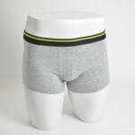 شورت طوسی کمر مشکی خط زرد F&F