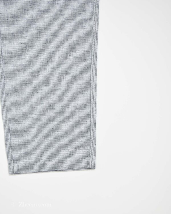 شلوار لینن مردانه طوسی خط ریز Zara