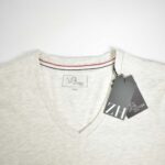 تیشرت طوسی روشن یقه هفت زنانه Schiba