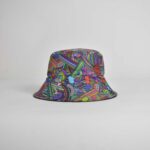 کلاه باکت طرح رنگین کمان