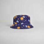 کلاه باکت طرح ماه و خورشید سرمه ای