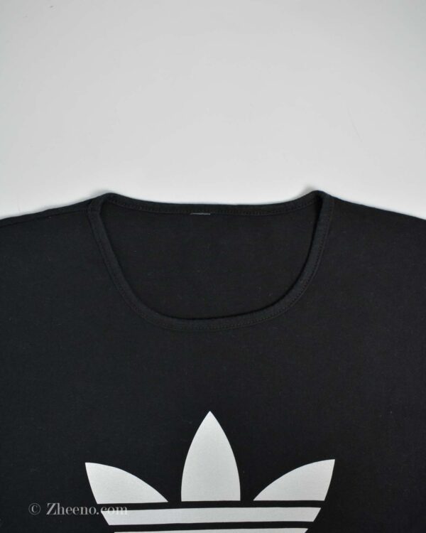 تیشرت نخی مشکی زنانه طرح Adidas