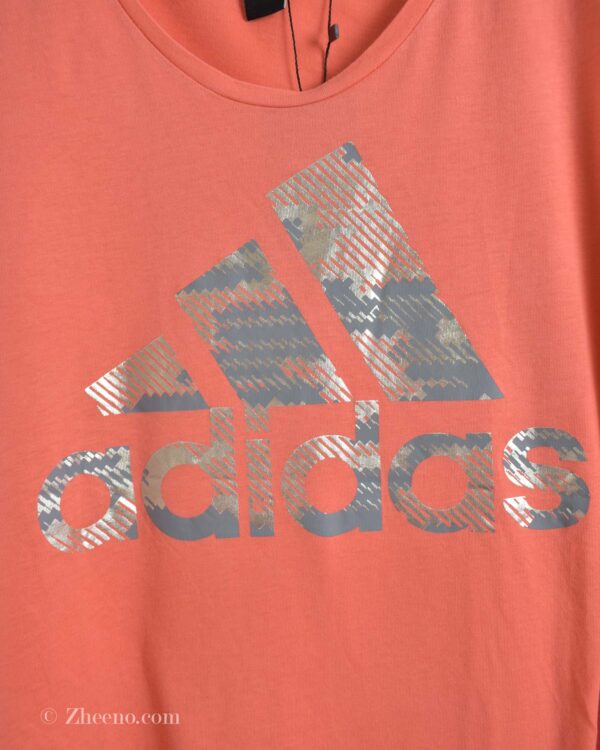 تیشرت نخی زنانه هلویی Adidas