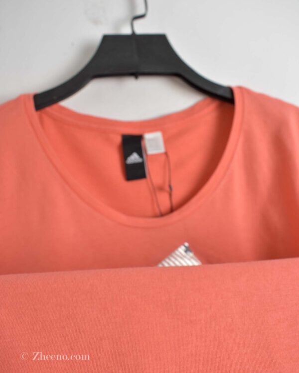 تیشرت نخی زنانه هلویی Adidas