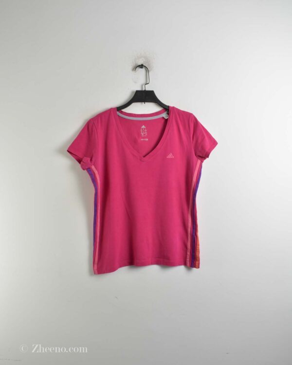 تیشرت ورزشی زنانه سرخابی Adidas