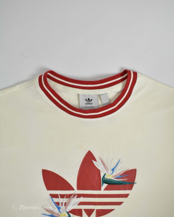 تیشرت نخی زنانه کرمی Adidas
