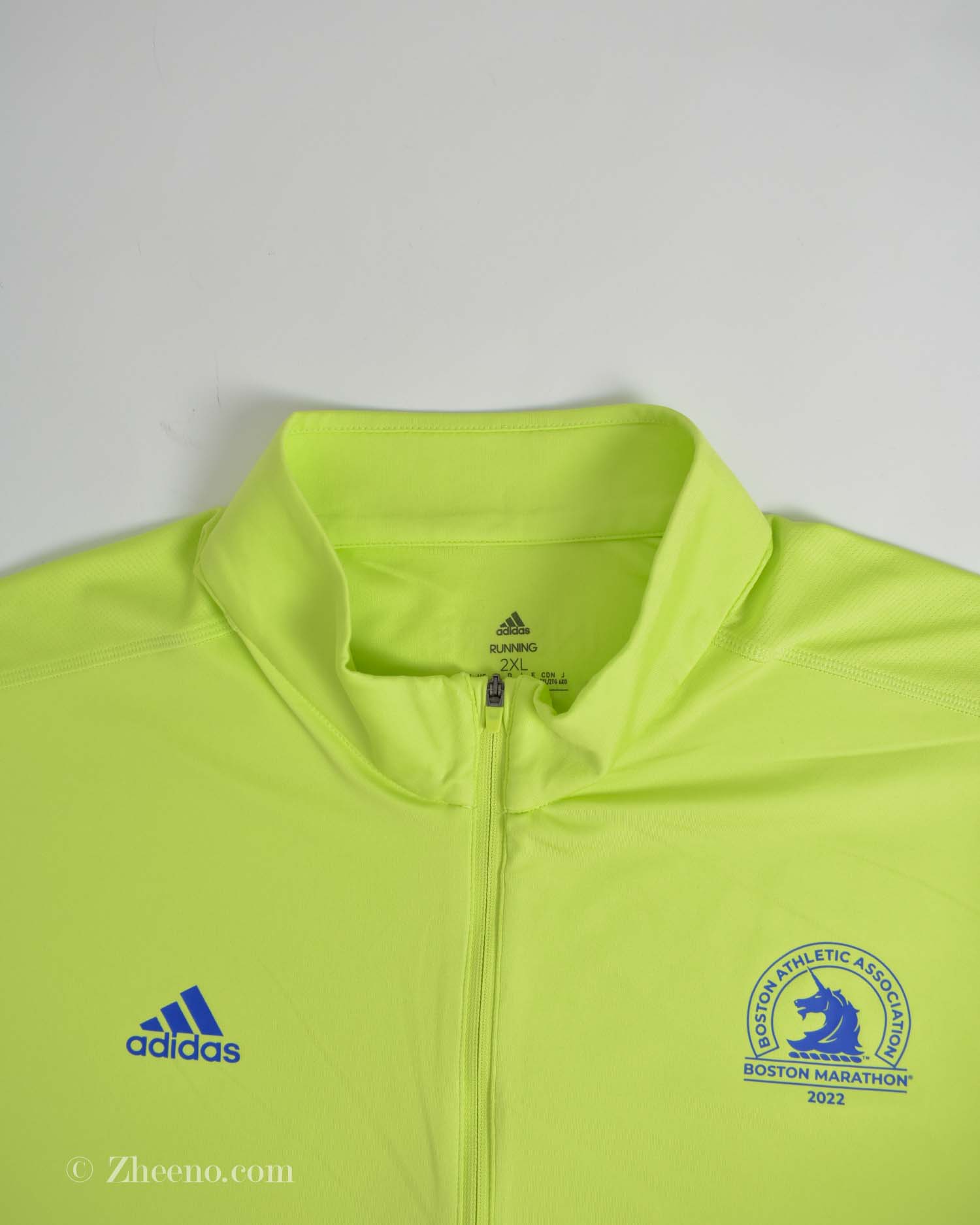 تیشرت ورزشی مردانه نیم زیپ کاهویی Adidas