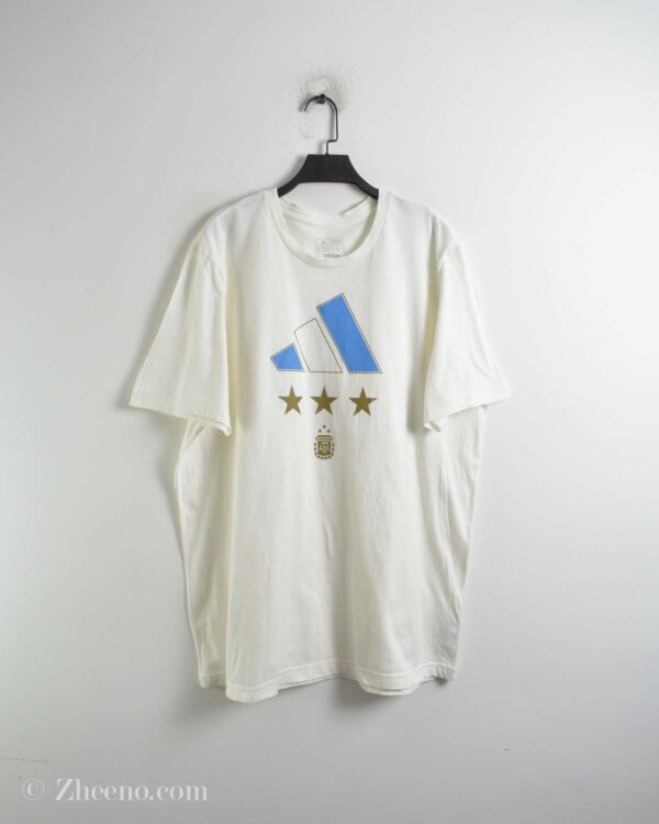 تیشرت نخی مرداته سفید Adidas