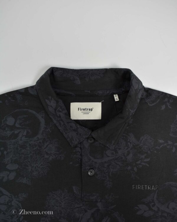 پولوشرت نخی مردانه مشکی Firetrap