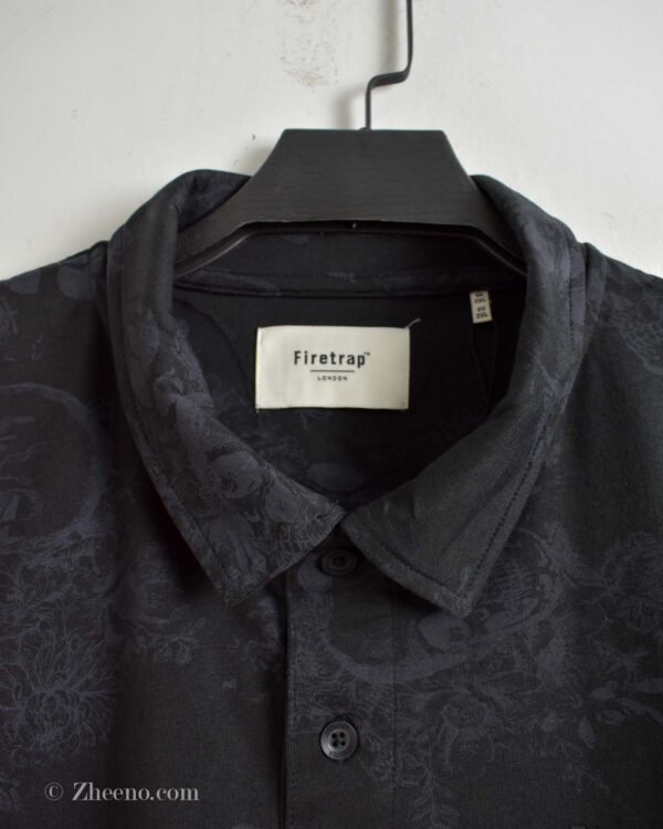 پولوشرت نخی مردانه مشکی Firetrap