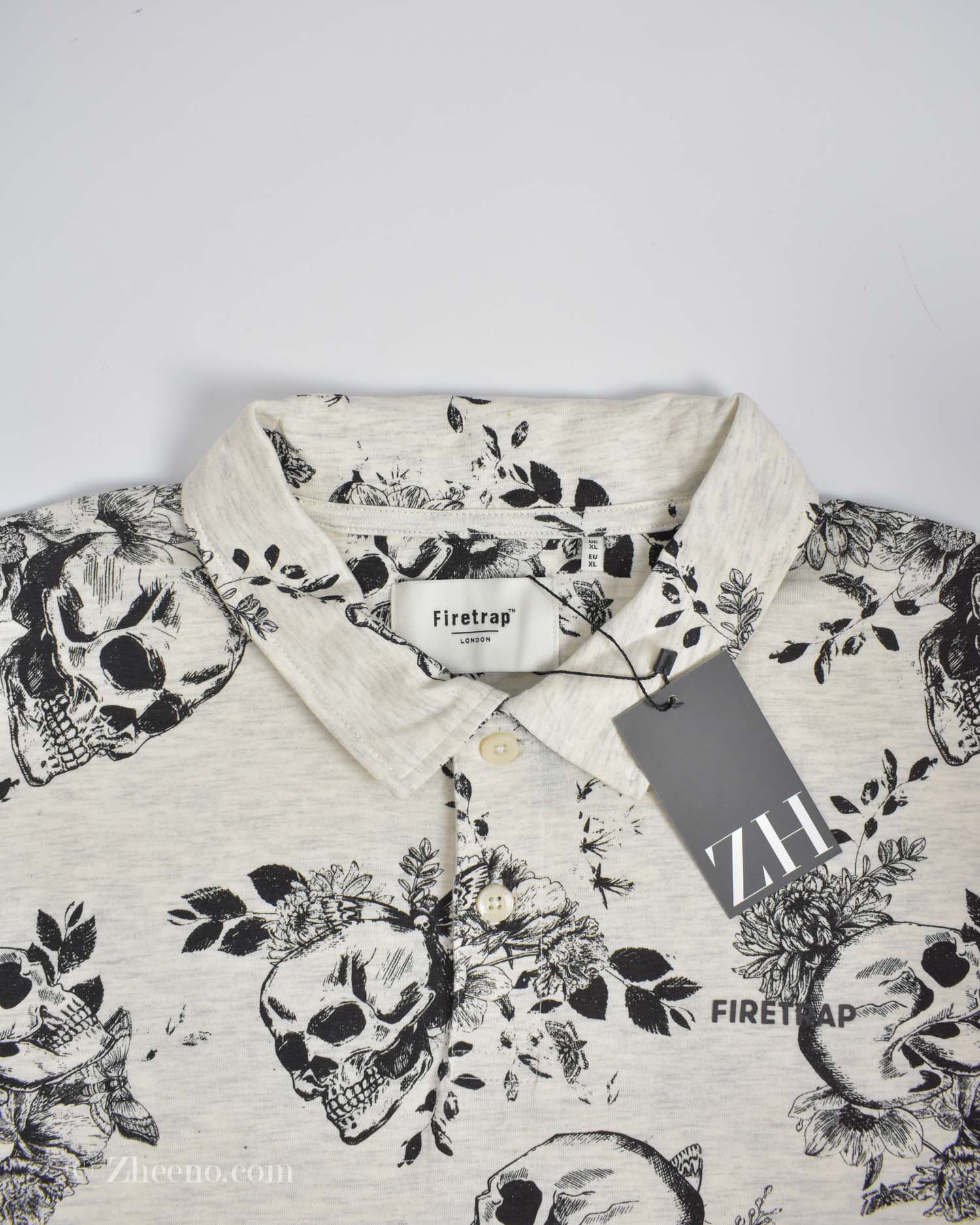 پولوشرت مردانه طوسی طرح دار Firetrap